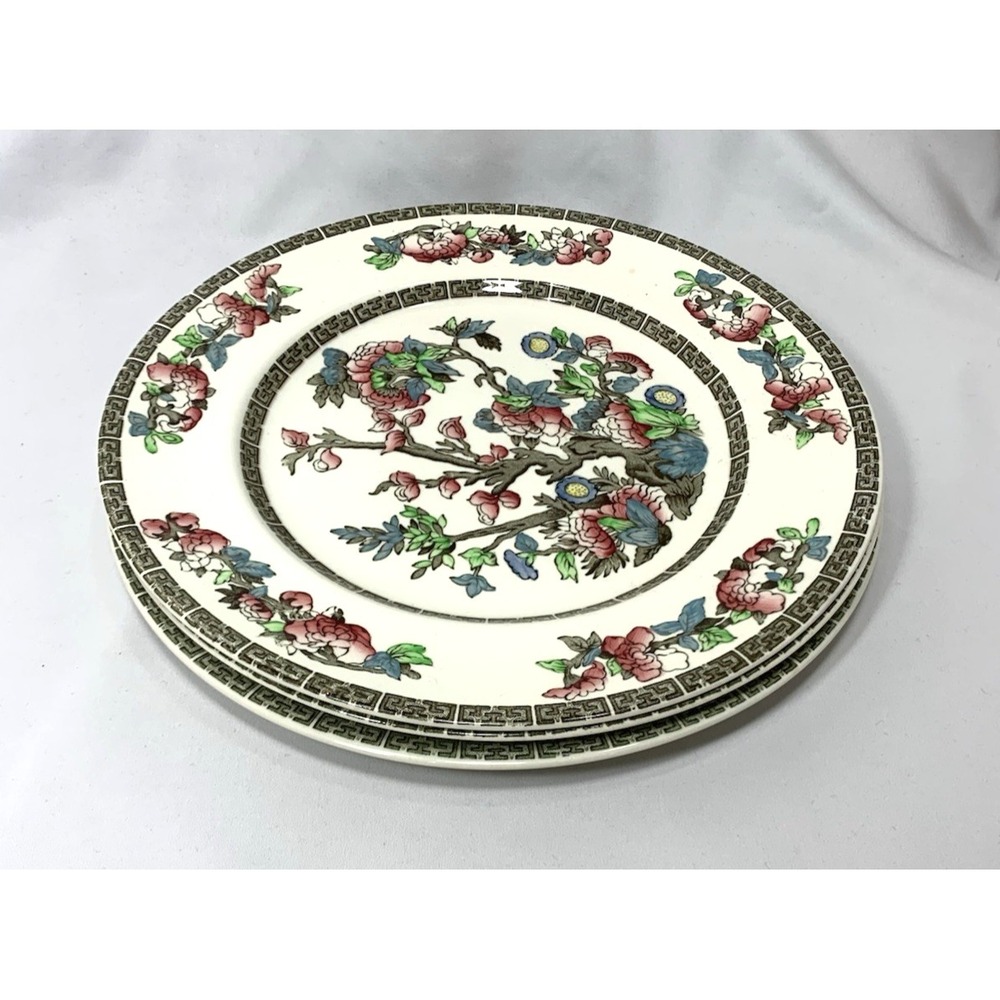 Johnson Brothers Indian Tree Dinner Plates x4 England Ironstone VERY GOOD - Picture 3 of 13